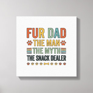 Lienzo Camiseta vintage para amante de perros Fur Dad The