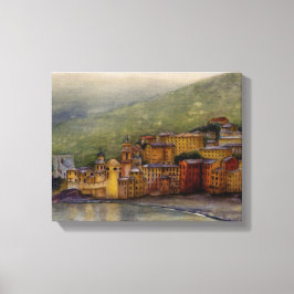 Lienzo Camogli, Italia pintura acuarela envuelta