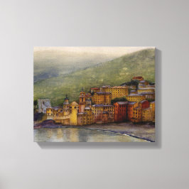 Lienzo Camogli, Italia pintura acuarela envuelta