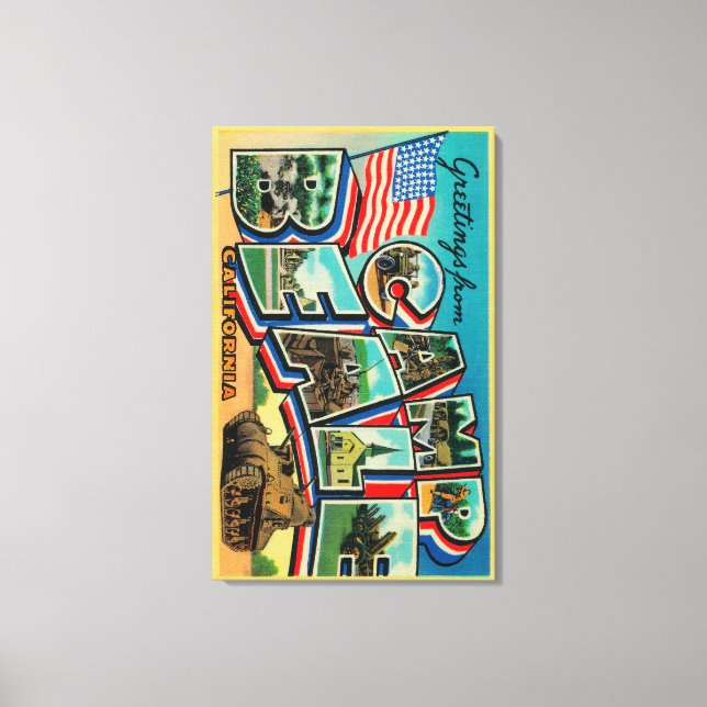 Lienzo Camp Beale, California - Escenas de letras grandes (Anverso)