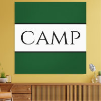 CAMP negrita Colorful Dark Green Stripes Blanco Te