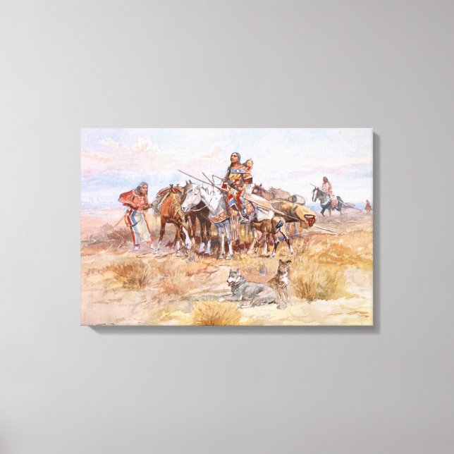 Lienzo Campamento de descanso (Anverso)