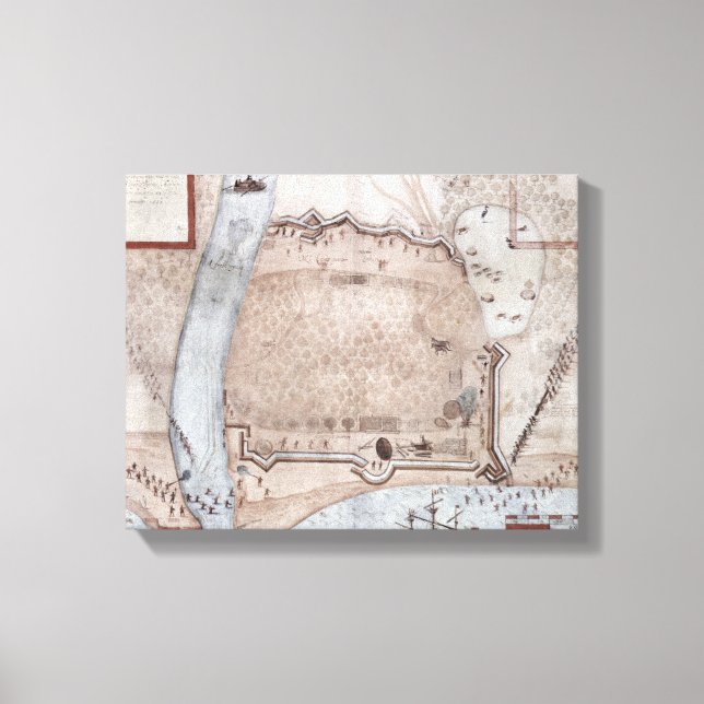 Lienzo Campamento Fortificado, Puerto Rico (Anverso)