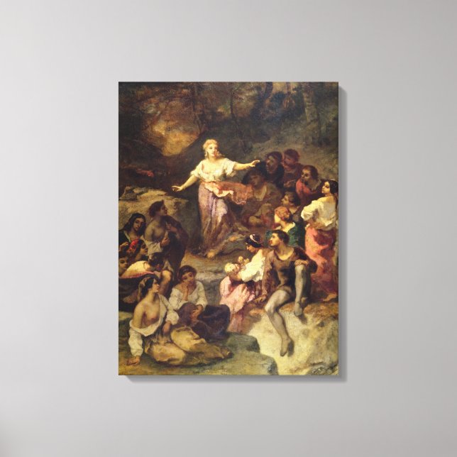 Lienzo Campamento gitano, 1848 (Anverso)
