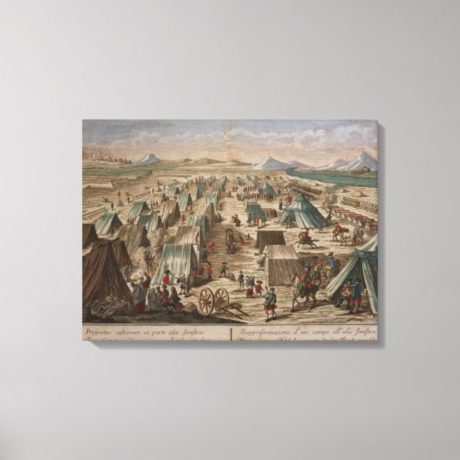 Lienzo Campamento militar, c.1780 (Anverso)
