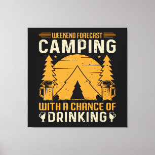 Lienzo Campamento y bebida