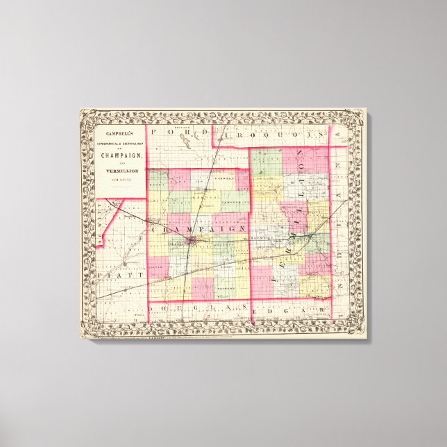 Lienzo Campaña, condados de Vermilliones (Anverso)