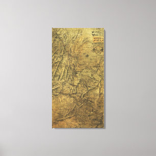 Lienzo Campaña de Atlanta - mapa panorámico de la guerr