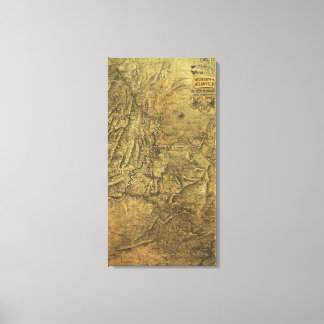 Lienzo Campaña de Atlanta - Mapa Panorámico de la Guerra