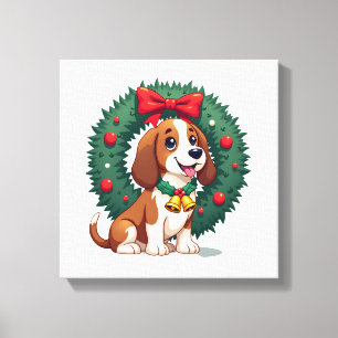 Lienzo Campana de cascabel Basset Hound