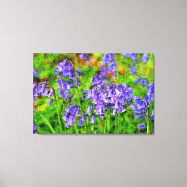 Lienzo Campanillas azules (Anverso)
