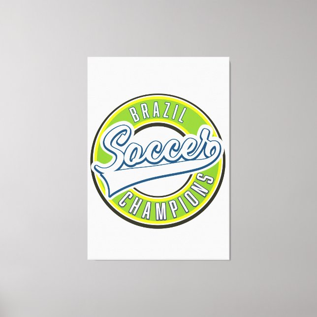 Lienzo Campeón de fútbol de Brasil (Anverso)