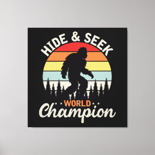 Lienzo Campeón Mundial de Escondite de Bigfoot