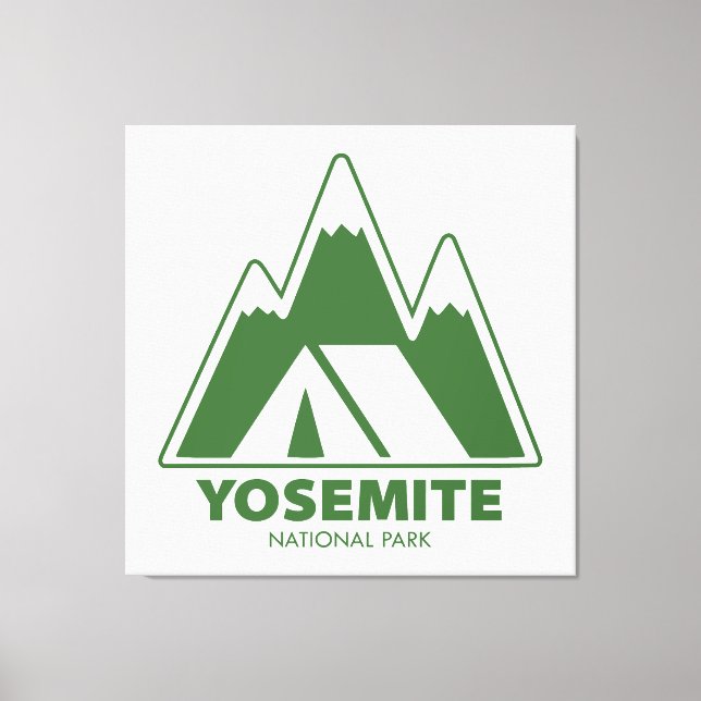 Lienzo Camping del Parque Nacional Yosemite (Anverso)