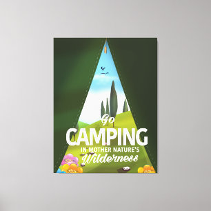 Lienzo Camping en el desierto de la madre naturaleza