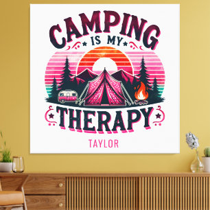 Lienzo Camping Es Mi Terapia