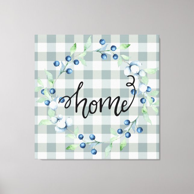 Lienzo Campo de cultivo de Plaid Gingham (Anverso)