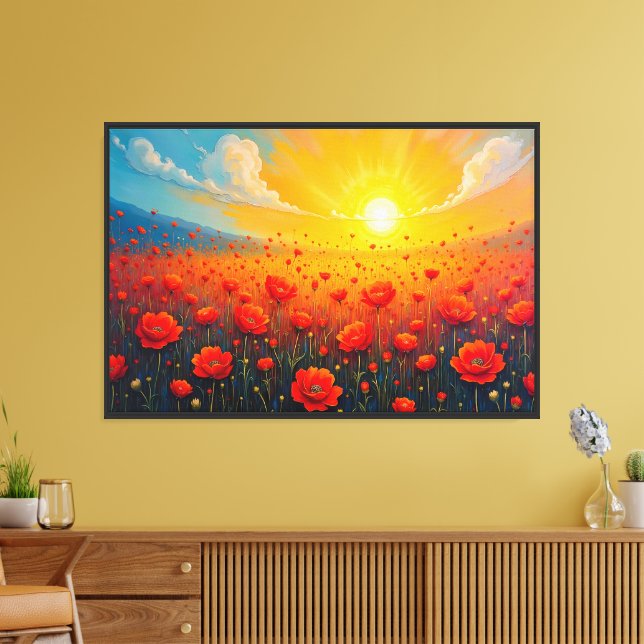 Lienzo Campo de flores en un día claro (Insitu (Sala de estar))