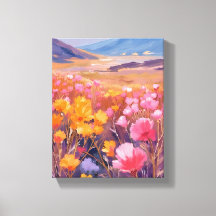 Campo de flores silvestres | Pintura de paisaje fl