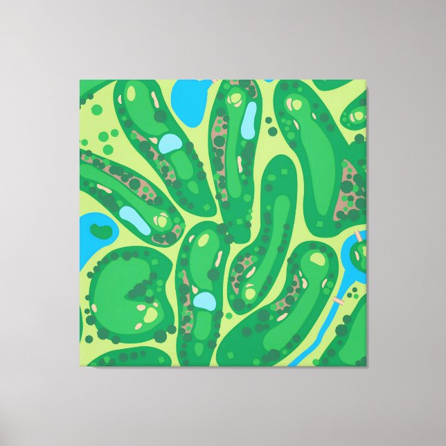 Lienzo Campo de golf Par Golf Course Green (Anverso)