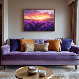 Lienzo Campo de lavanda en Provenza