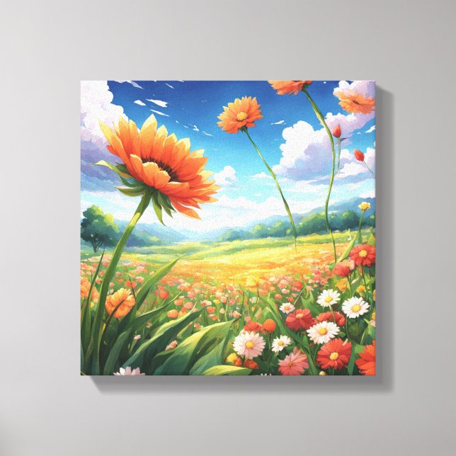 Lienzo Campo de sueño impresionista (Anverso)