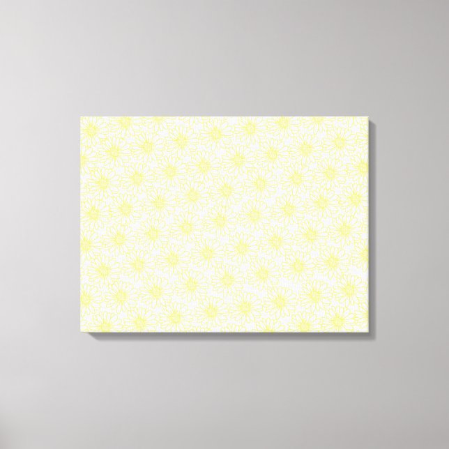 Lienzo Campo de tela de Daisies, amarillo (Anverso)