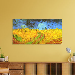 Lienzo Campo de trigo con cuervos de Vincent van Gogh