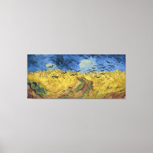 Lienzo Campo de trigo de Vincent van Gogh con cuervos (18