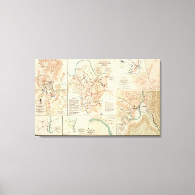 Lienzo Campos de batalla de Nashville, Tenn (Anverso)