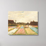 Lienzo Campos de bombilla | Vincent Van Gogh<br><div class="desc">Bulb Fields (1883) o Flores Camas en Holanda, por el artista holandés post-impresionista Vincent Van Gogh. El arte original es un aceite sobre lienzo. Se trata de una de las primeras pinturas de Van Gogh que representan una vista panorámica de los tulipanes en flor. Utilice las herramientas de diseño para...</div>