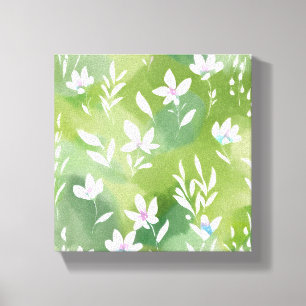 Lienzo Campos de Flores Blancas Floral Primaveral Elega