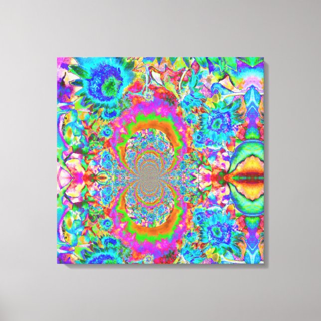 Lienzo Campos de girasol para siempre - azul (Anverso)