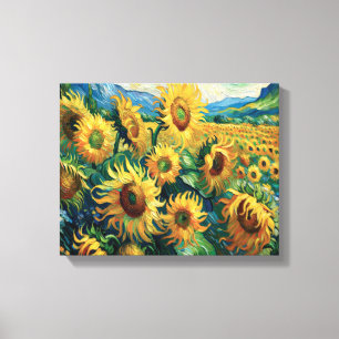 Lienzo Campos de girasol para siempre Ode inspirado en Va