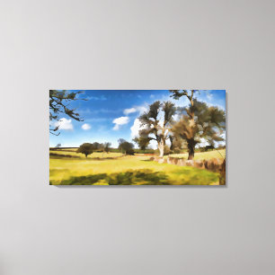 Lienzo Campos de invierno acuáticos