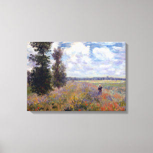 Lienzo Campos de la amapola de Claude Monet cerca de Arge
