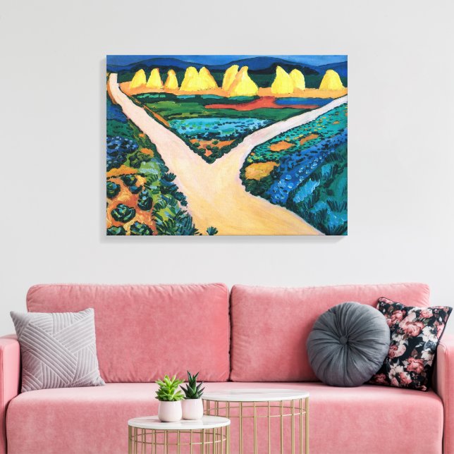Lienzo Campos de Verduras | Auguste Macke | (Insitu (Sala de estar))