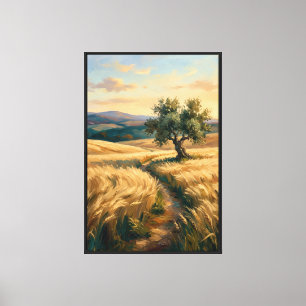 Lienzo Campos Dorados — Retrato de Trigo Dorado Pintura