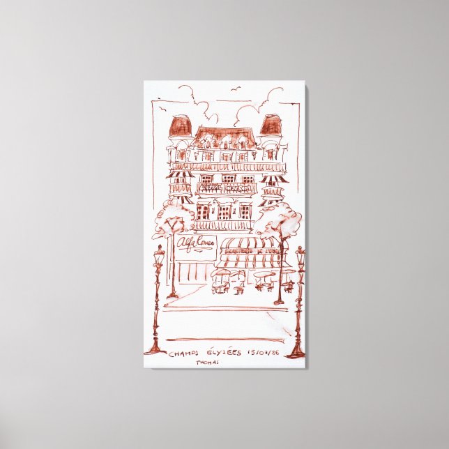 Lienzo Campos Elíseos | París, Francia (Anverso)