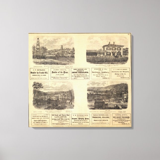 Lienzo Campos petrolíferos, residencia (Anverso)