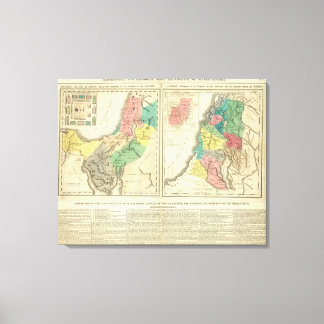 Lienzo Canaan - Israel Atlas Map