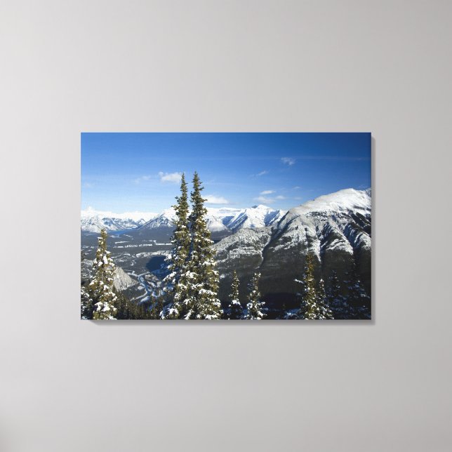 Lienzo Canadá, Alberta, Banff. Vistas al valle de Bow (Anverso)