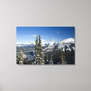 Lienzo Canadá, Alberta, Banff. Vistas al valle de Bow