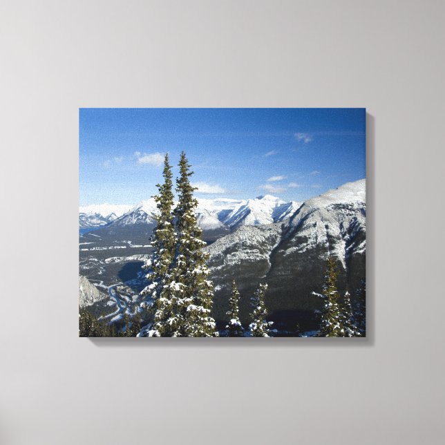 Lienzo Canadá, Alberta, Banff. Vistas del valle de Bow (Anverso)
