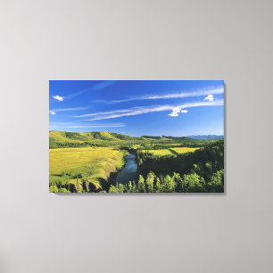 Lienzo Canadá, Alberta, el río Highwood a lo largo del