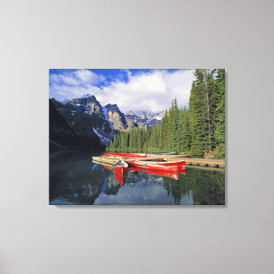Lienzo Canadá, Alberta, Moraine Lake. La superficie vidri