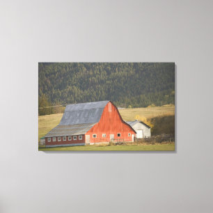 Lienzo CANADÁ, British Columbia, Enderby. Barn Rojo /