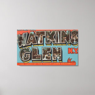 Lienzo Cañada de Watkins, Nueva York - escenas grandes d
