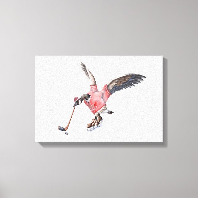 Lienzo Canadá: Hockey sobre oca (Anverso)