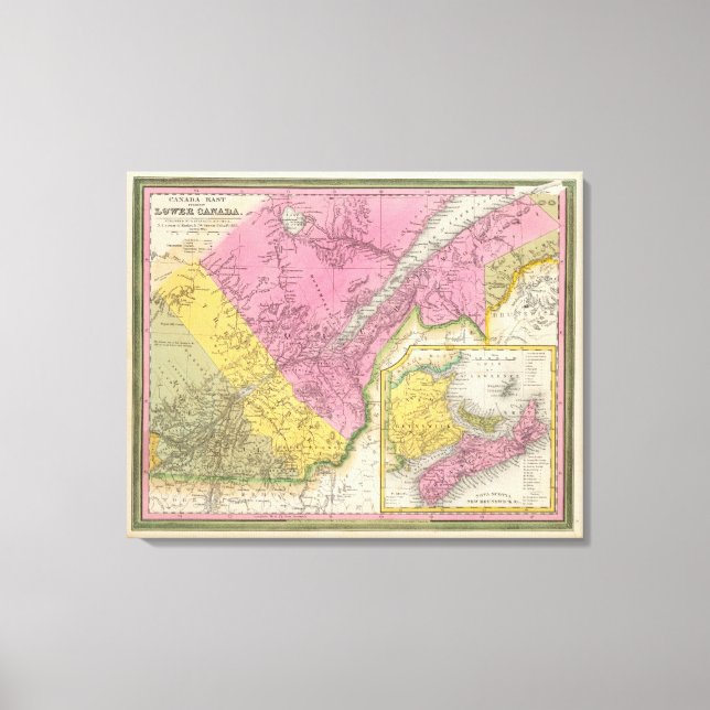 Lienzo Canadá Oriental Anteriormente Baja Canadá (Anverso)